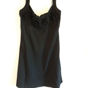 Black rose mini dress
